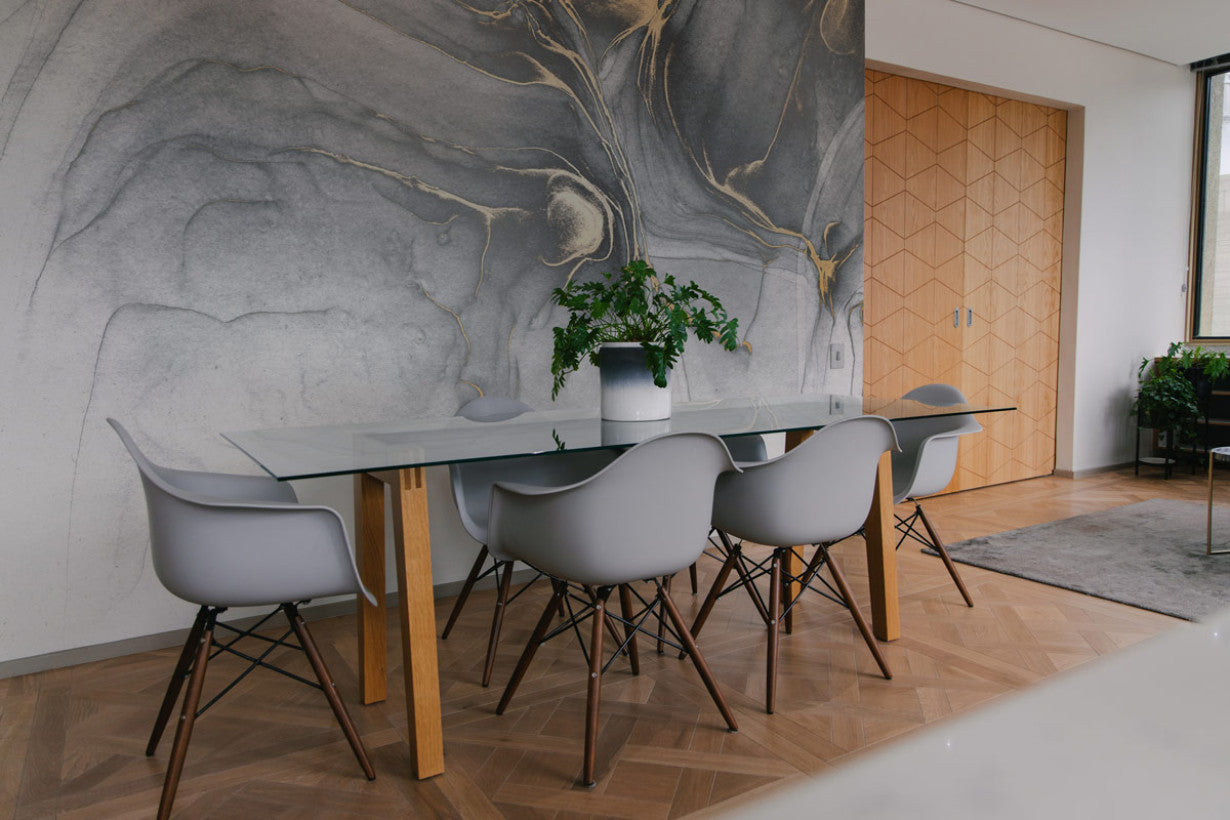 Metallic Grey Marble Muarl